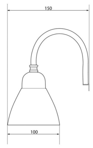 Светильник на раму зеркала Caprigo 2234-CRM