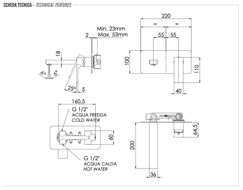 Смеситель для раковины Remer Absolute AU15